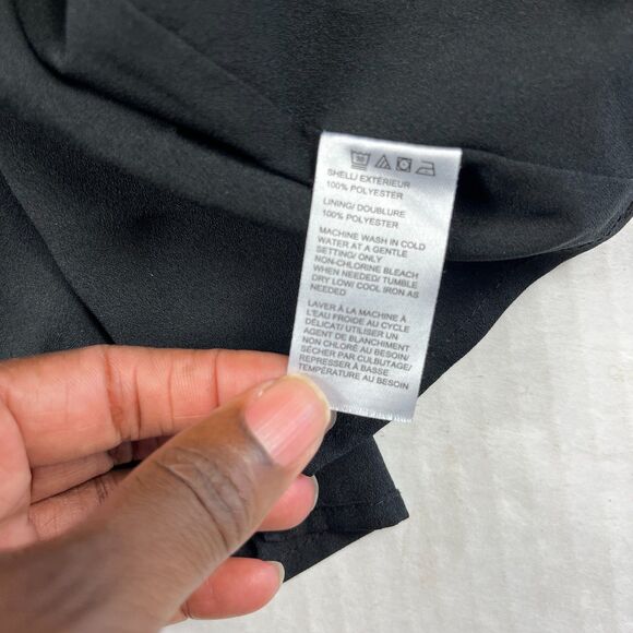 Saks Fifth Avenue Floral Blouse Sheer Long Sleeve Romantic Button Top Medium - Picture 8 of 10